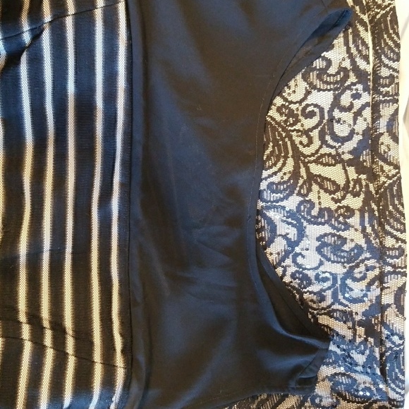 Black Lace Nude Illusion Midi Dress 16 NWT - Picture 5 of 7